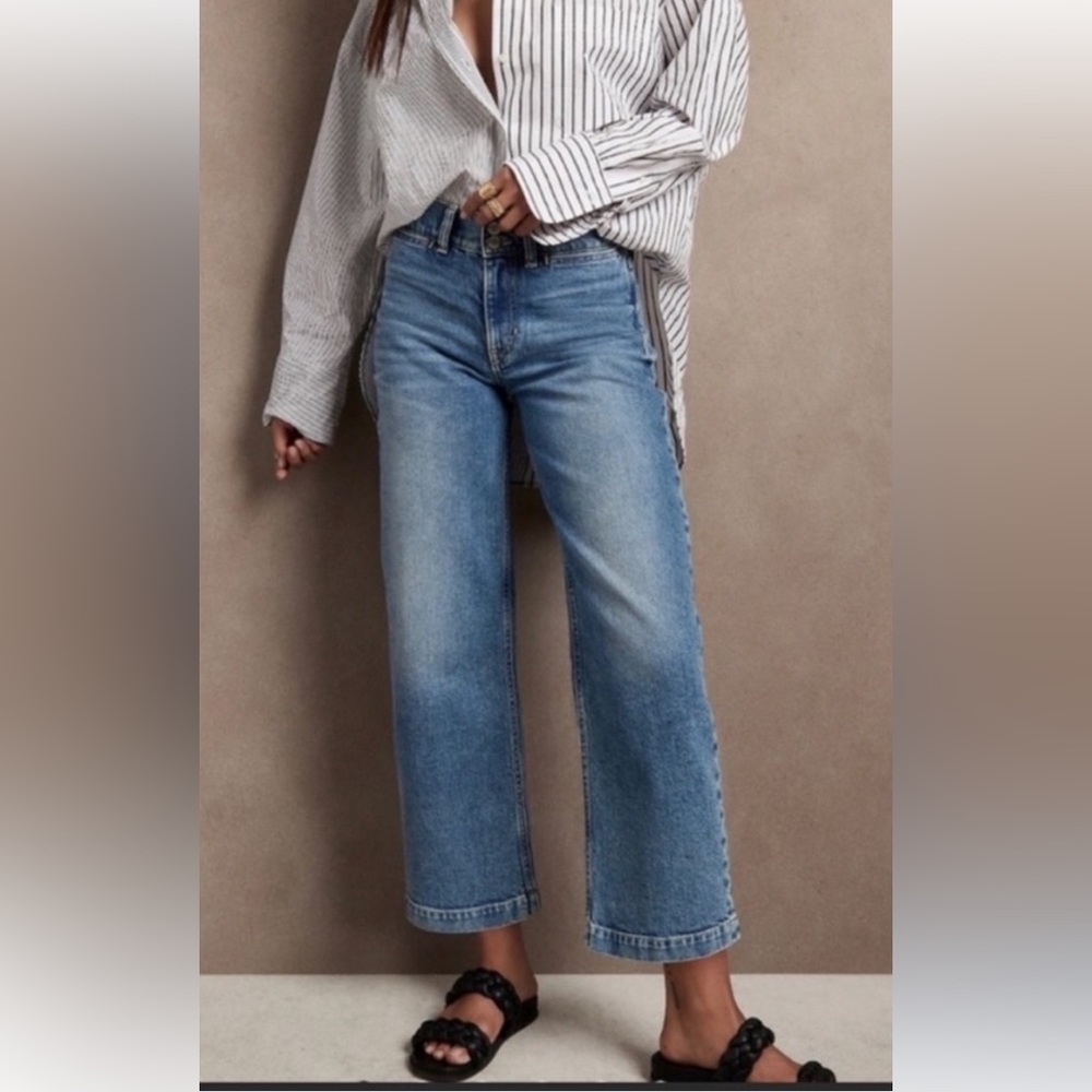 Banana Republic High-Rise Wide-Leg Crop Jean